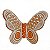 Borboleta de Parede 10x9 Salmão - Roberta - Vale do Jequitinhonha - MG - Imagem 1