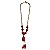Colar de Jarina com Macrame Laranja- Rose - AM - Imagem 1