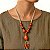 Colar de Jarina com Macrame Laranja- Rose - AM - Imagem 2
