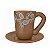Caneca com Pires - Coleção Abacaxis - Paiol Lab - Vale do Jequitinhonha - MG - Imagem 1