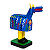 Escultura Boi P Azul - Marquinhos - CE - Imagem 1