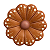 Flor de Parede 12cm Bege com Detalhe Rosa - Claudia - Vale do Jequitinhonha - MG - Imagem 1