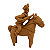 Miniatura Tradicional Lampião no Cavalo - Elias Vitalino - PE - Imagem 1