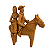 Miniatura Tradicional Noivos a Cavalo - Elias Vitalino - PE - Imagem 1