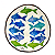 Cuia Peixes Azuis - Tita - PE - Imagem 1