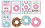 Cartaz Decorativo Donuts 25X35 Pt C/8 Un - Imagem 1