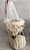 Botinha Decorativa Nude Bordado com Pelinho Natal 14cm 01un. - Imagem 1