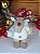 Rena em Pé com Tricot Off White e Cachecol 25cm Natal 01un. - Imagem 2