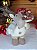 Rena em Pé com Tricot Off White e Cachecol 25cm Natal 01un. - Imagem 3