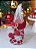 Botinha Decorativa Vermelho/Cinza Pompom Natal 4X8X14CM 01un - Imagem 4