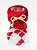 Botinha Decorativa Vermelho/Cinza Pompom Natal 4X8X14CM 01un - Imagem 2