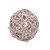 Bola Rattan de Natal Nude Glitter 6cm 01 unidade Cromus - Imagem 1