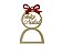Porta Guardanapo Natal Dourado e Vermelho Ace/Eva 7Cm 04 un. - Imagem 1