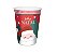 Copo de Papel Papai Noel Candycane Natal 240ml 08un. Cromus - Imagem 1