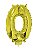 Balão Metalizado Número 0 Ouro 16 polegadas 41cm - Imagem 1