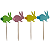 Palito Decorativo Pascoa Coelho Pompom Eva Cores - Imagem 1
