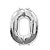 Balão Metalizado Número 0 Prata 88 cm Regina - Imagem 1
