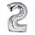 Balão Metalizado Número 2 Prata 88 cm Regina - Imagem 1