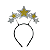 Tiara Carnaval Estrelas Prata/Dourado Eva Glitter 01 un. - Imagem 1