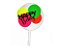 Topo de Bolo Cristal Bubble Cores Neon Happy Bday 01 un. - Imagem 1