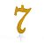 Vela Grande Dourada Glitter Número 7 Cromus - Imagem 1