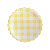 Prato de Papel Xadrez Vichy Amarelo Candy 19cm - Imagem 1