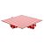 Bandeja Quadrada - Xadrez Vermelho 20x20cm - Imagem 1