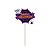 Placa P Happy Halloween EVA Roxo/ Laranja - Imagem 1