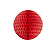 Globo Colmeia de papel tamanho M 17 cm - Vermelho 1 un - Imagem 1