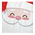 Guardanapo de Papel Papai Noel Natal Branco Vermelho 33cm 20un - Imagem 1