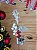 Galho Frutas Pinha Vermelho Marrom Branco M Neve 45cm 1un - Imagem 3