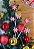 Galho Decoração Flocos de Neve Natal Vermelho Branco 42cm 1un - Imagem 3