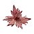 Galho Poinsetia Decoração Vermelho Listra Natal 25 cm - Imagem 2