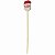 Pick Palito de Bambu Petisco Papai Noel Natal 12cm 20un - Imagem 2