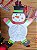 Enfeite Decoração Papel Boneco de Neve Natal Globo 1un - Imagem 2