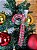 Bengala Xadrez Vermelho Verde Natal Enfeite Decoração 17cm - Imagem 2