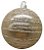 Bola Decorada Champagne Natal Árvore 8cm - Imagem 1