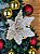 Flor Poinsetia Decoração Natal Champagne Enfeite 30x29cm 1un - Imagem 3