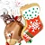 Balao metalizadao Meia Cookie Bota de Natal 27" Flexmetal - Imagem 2