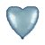 Balão metalizado Coração 20" Cromado Azul Pastel Flexmetal - Imagem 1
