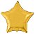 Balao Metalizado Estrela Ouro Fosco 18"/45cm Cromus - Imagem 1
