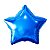 Balao Metalizado Estrela Azul Intenso 18"/45cm Cromus - Imagem 1