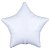 Balao Metalizado Estrela Branco 18"/45cm Cromus - Imagem 1