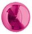 Balao Metalizado Redondo Esphera Pink 15"/38cm Cromus - Imagem 1