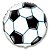 Balão Metalizado Bola De Futebol Preta 20''/50cm Megatoon - Imagem 1
