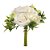 Buque Flores Rosas cor branco Artificial 20 cm un Cromus Pascoa Casamento - Imagem 1