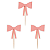 Topper Para Doces e Cupcakes Laço (3 und) - Rosa Flamingo - Imagem 1