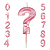 Vela Mini Design Rosa Candy Color Numeros - Imagem 1