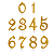 Vela Grande Dourada Glitter Cromus Numeros - Imagem 1