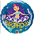 Balão Redondo Metalizado 18''/46cm Happy Birthday Sereia - Imagem 1